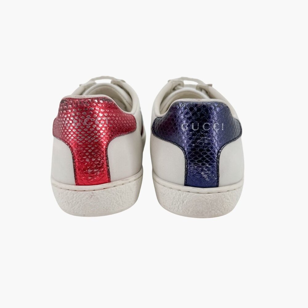 Gucci Blind for Love Ace Sneakers Size 37 US 7 White Removable Patch Low Top - Picture 8 of 16